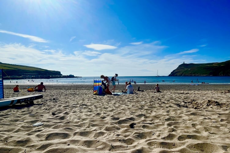 A sunny August day in 2025 on Port Erin beach