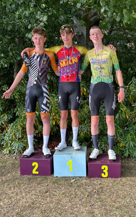 Isle of Man's Thomas Hutchinson (centre)