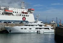 Billionaire's superyacht sails into Douglas