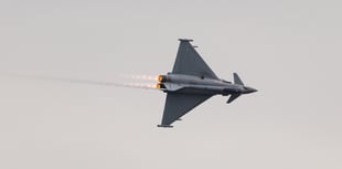 Islanders 'blown away' as RAF Typhoon takes to Manx skies for display