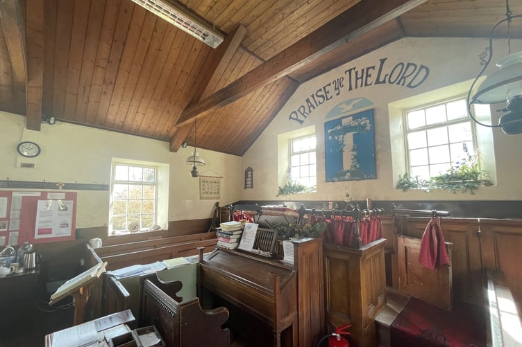 Inside Agneash Methodist Chapel