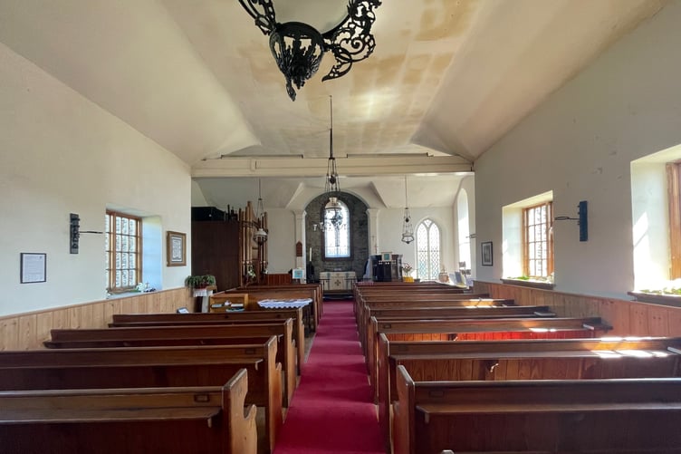 Inside St Luke's Church in West Baldwin