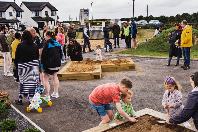 The official opening of a new natural play area at Ballagarraghyn, Jurby