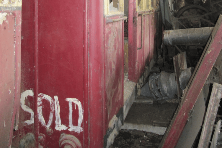 Still bearing its 'sold' marking, this was the condition in which F.6 was viewed by the Supporters' Association in 2024