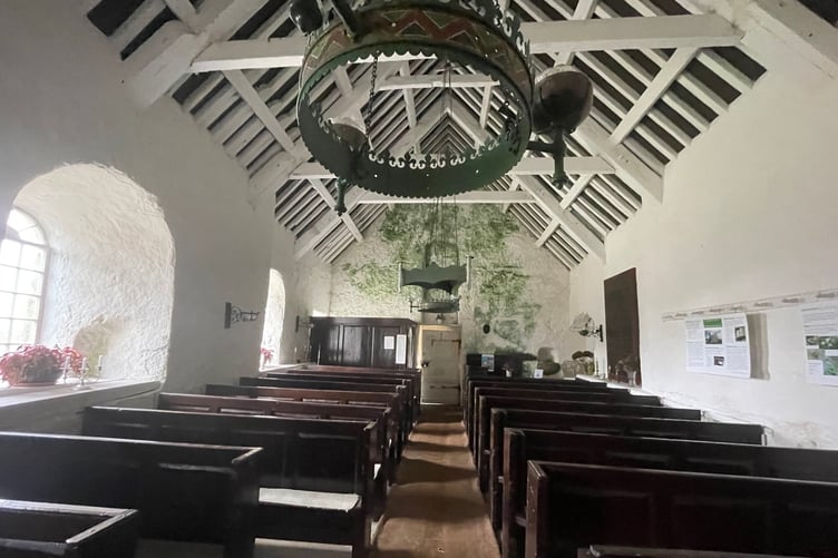 Inside St Runius Church at Crosby