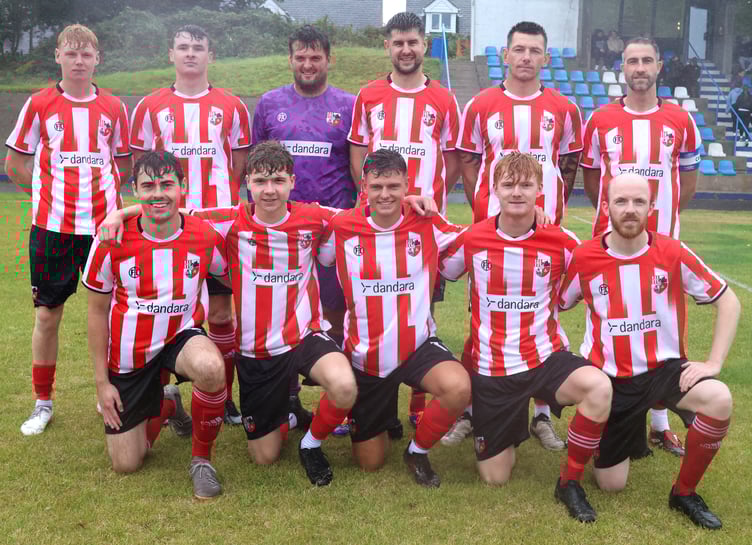 Canada Life Premier League champions Peel AFC played out a dramatic 3-3 draw with Ayre United at Douglas Road on Tuesday evening (Photo: Paul Hatton)