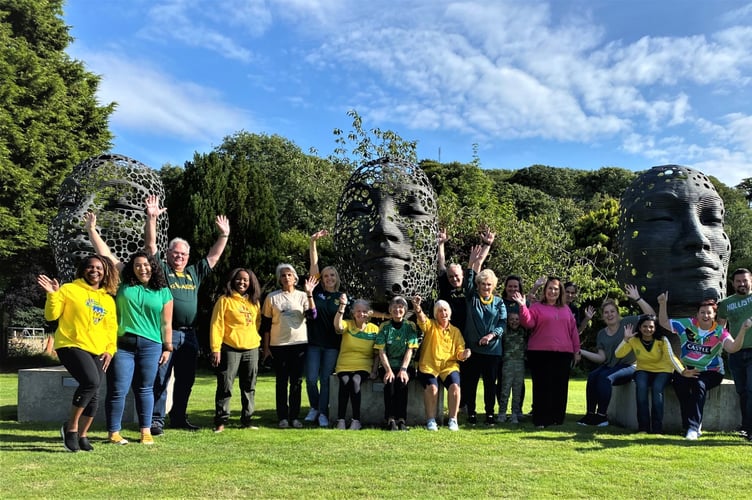 A contingent of South African and Manx participants at a previous festival