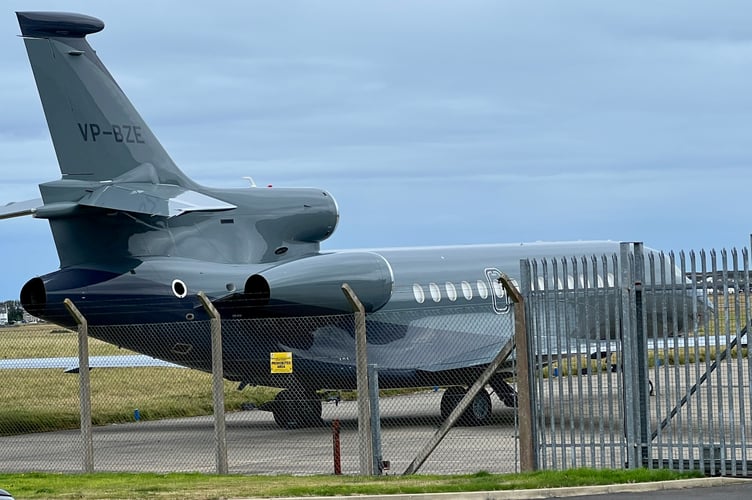 Baron Ashcroft's private jet at the Jet Centre