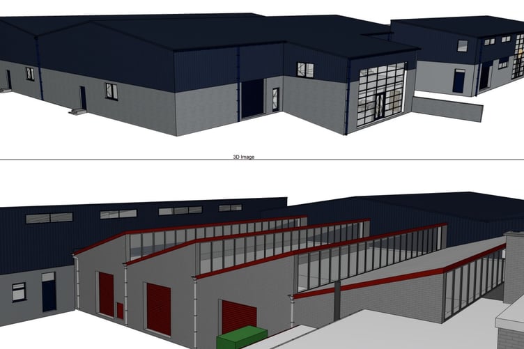 Artist's impressions of how a new expansion of The Albion Knitting Company factory would look at its factory at the Ronaldsway Industrial Estate in Ballasalla