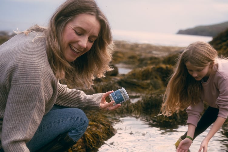 Helen Crosbie collecting salt at a local beach