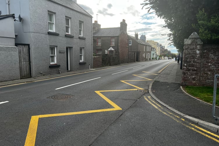 There was a heavy Police presence on Derby Road, Peel on Thursday afternoon