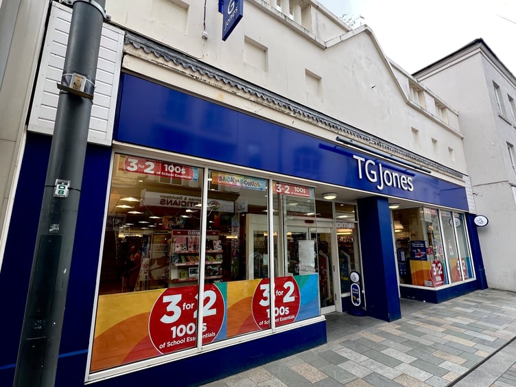 WH Smith is now rebranded as TG Jones