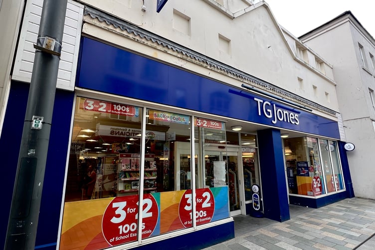 WH Smith is now rebranded as TG Jones