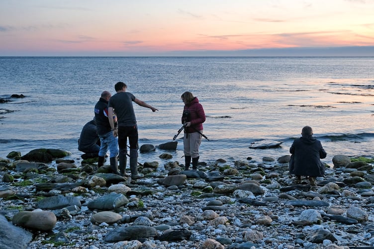 Southern Photographic Society members at an evening photography shoot