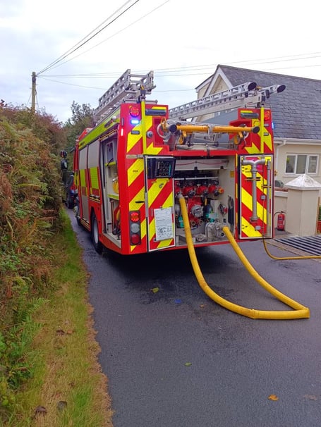 Fire crews dealt with an electrical fire in a house in Santon this morning (Photo: Isle of Man Fire and Rescue Service)