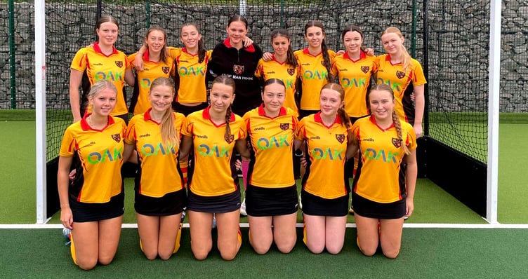 The Isle of Man under-18 girls hockey team that competed well in a senior north west tournament at Sedbergh School recently