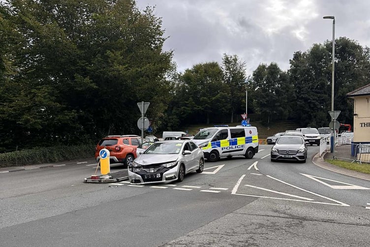A road traffic collision at Quarterbridge on Wednesday morning