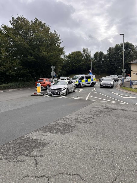 A road traffic collision at Quarterbridge on Wednesday morning
