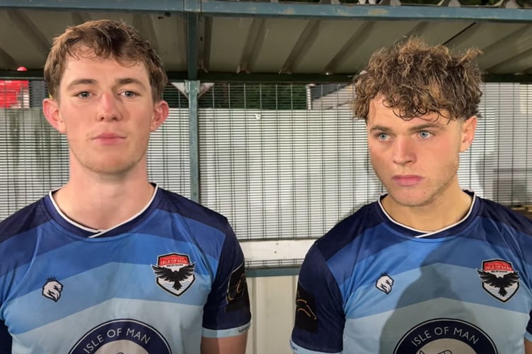 Sam Baines and Dean Pinnington speaking to the club's social media after Tuesday's defeat in Lancashire