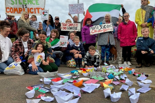 A vigil for Gaza organised by Amnesty International Isle of Man