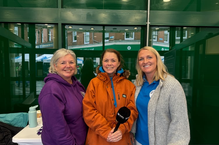 Paula Dunlop, Nicola Curphey and Louise Slater of I'll Stand Up To Suicide 