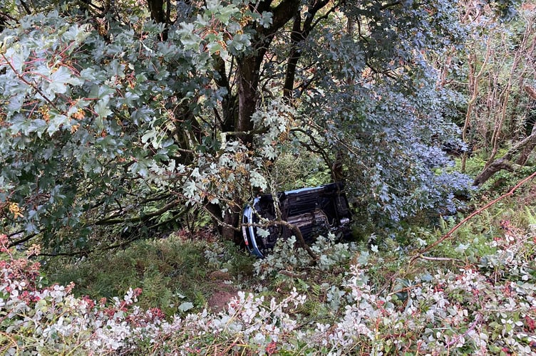 Thankfully the driver is safe and well and Police have marked the car with police tape
