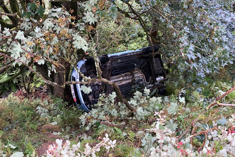 Police are aware of the overturned car that's come off the west coast road at Devil's Elbow