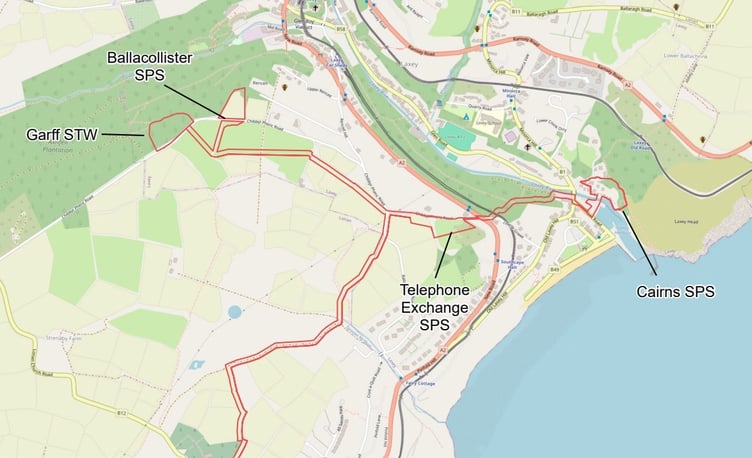 Garff sewage treatment works