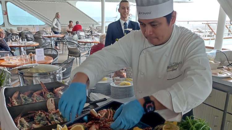 Isle of Man lobsters make splash aboard luxury cruise ship