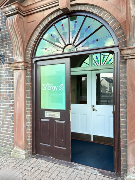 Entrance to Isle of Man Energy's Murdoch House  offices