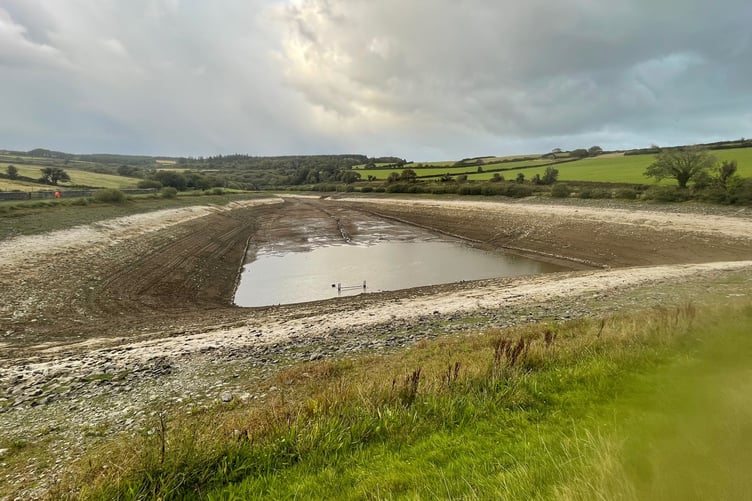 A view of the empty Clypse reservoir from the ground