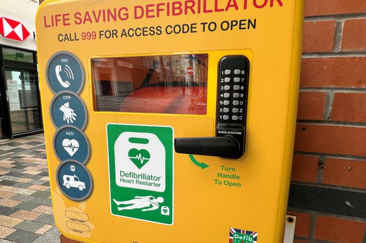 A life-saving defibrillator - this one outside the Strand Shopping Centre is fully operational