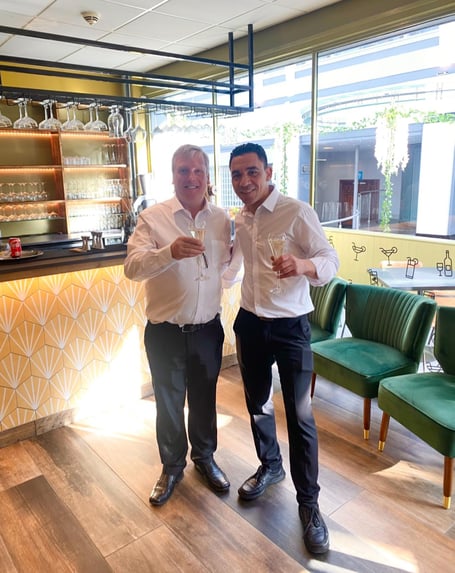 Dougie Gardner (left) inside Villa Fusion