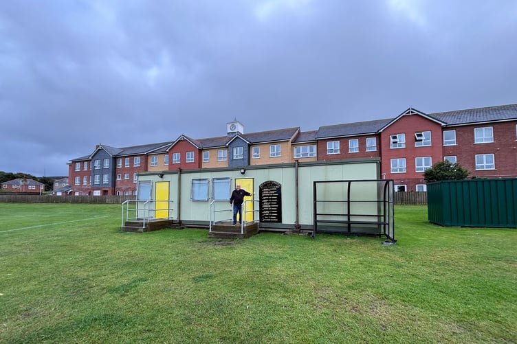 Pulrose AFC's temporary changing rooms