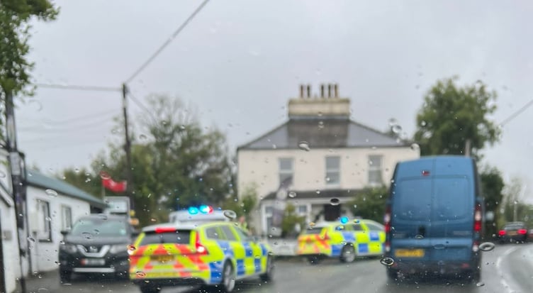 Scene of the crash in Santon