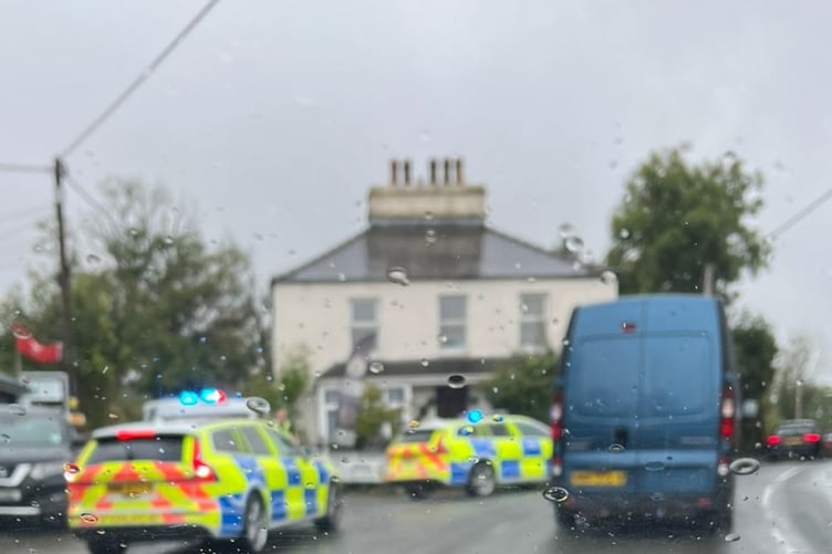 Scene of the crash in Santon