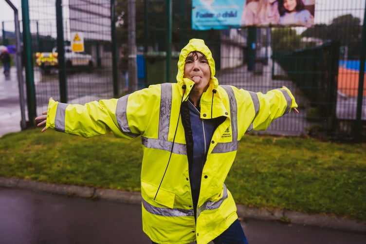 It was a soggy afternoon for the annual fundraising walk