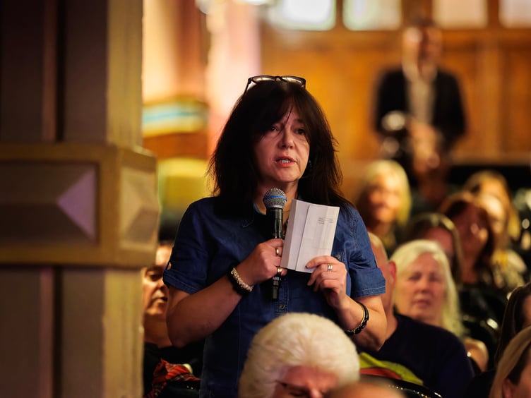 The evening featured questions from the crowd