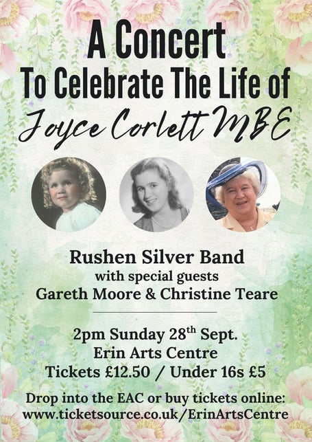 A concert to celebrate the life of Joyce Corlett MBE