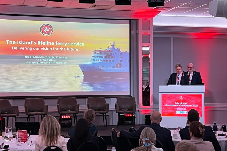 Steam Packet MD Brian Thomson and chairman Dan Clague