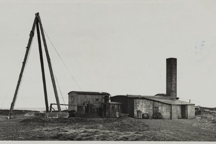 Salt works pumping station at the Point of Ayre close to the lighthouse
