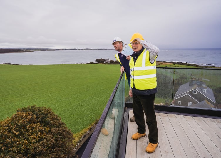 The Lieutenant Governor taking in the view