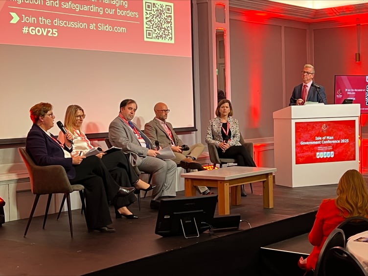 Jane Poole-Wilson, Sandra Simpson and David Ashford take part in a panel Q&A at the Government Conference