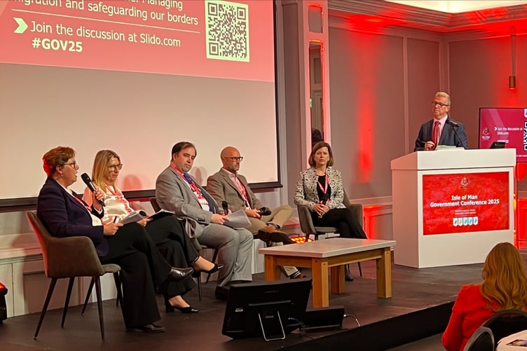 Jane Poole-Wilson, Sandra Simpson and David Ashford take part in a panel Q&A at the Government Conference