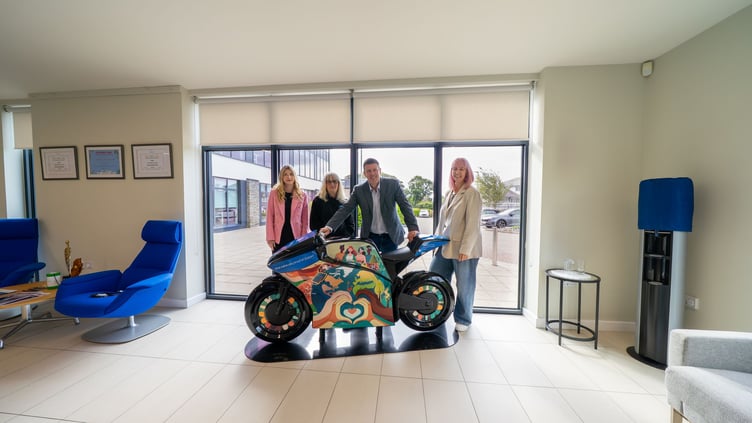 From (l) to (r): Milly Donnelly, Zurich; Karen Wagstaffe, Mannin Cancers; Rob Hartnett, CEO Zurich International; Serena Wood, Zurich