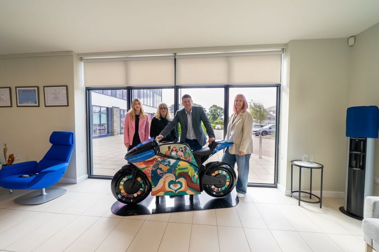 From (l) to (r): Milly Donnelly, Zurich; Karen Wagstaffe, Mannin Cancers; Rob Hartnett, CEO Zurich International; Serena Wood, Zurich