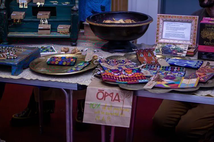 The OMA pop up stall at the Palestine fundraiser event in Laxey earlier this month (All pictures: Georgie and Reece Dinsdale)