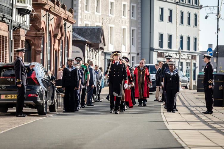 Before the service, a short ‘Blessing of the Sea’ was held on North Quay (All photos: Richard Jewell)