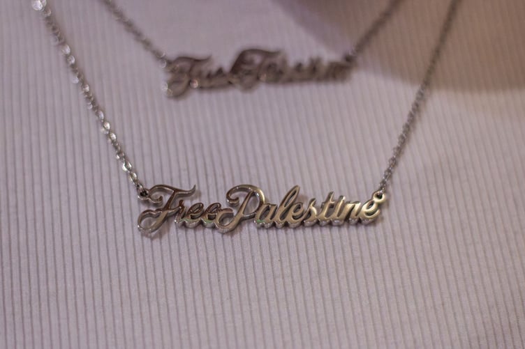 A 'Free Palestine' necklace