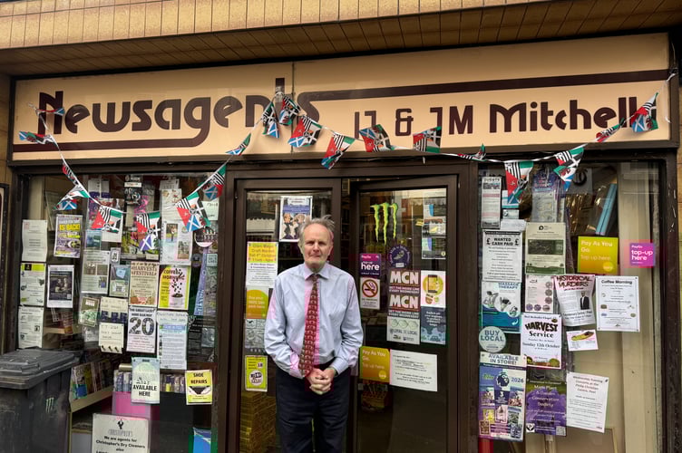 Ian Mitchell is the owner of Mitchell’s Newsagents in Peel, and is often described affectionately as “King of the Newsagents” and “gatekeeper of all things Peel". He's seen a lot of change in his years on Michael Street.
